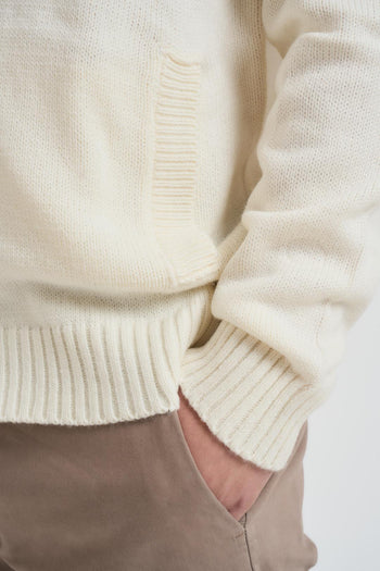 Cardigan uomo con bottoni latte - 4