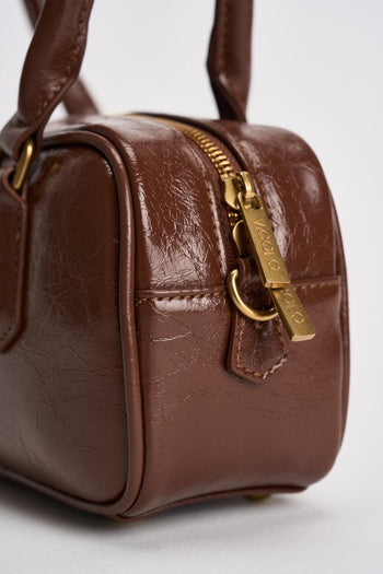 Borsa donna a spalla marrone - 6