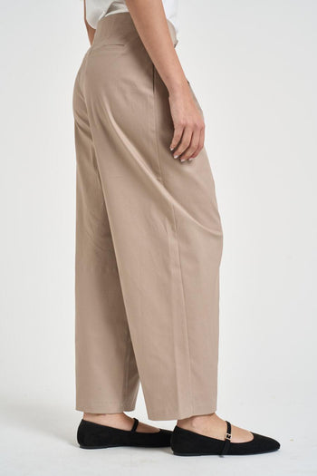 Pantalone donna carrot fit beige - 4