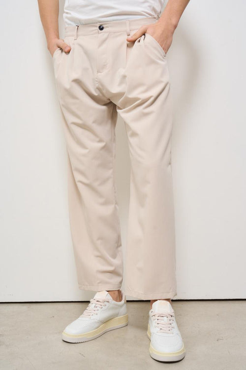 Pantalone uomo a palazzo panna - 2