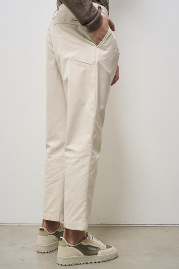 Men's regular fit cream trousers - 5