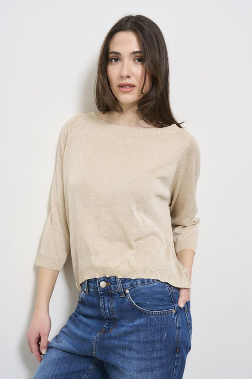 Maglia donna oro lurex