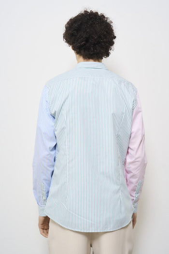Camicia uomo a righe multicolor - 3