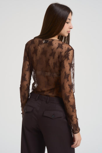 Maglia donna trasparente moro - 3