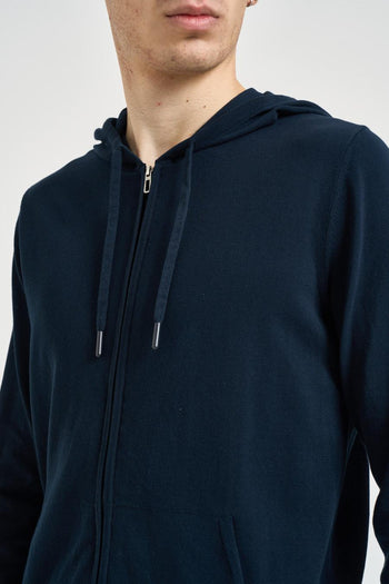 Felpa uomo in maglia blu notte - 3