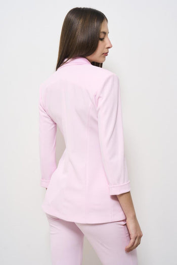 Giacca donna doppiopetto rosa - 5