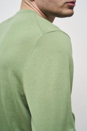 Men's green crew neck sweater - 6