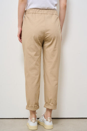 Pantalone donna regular beige - 3