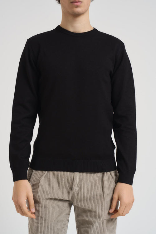 Maglia uomo basic girocollo nero - 2