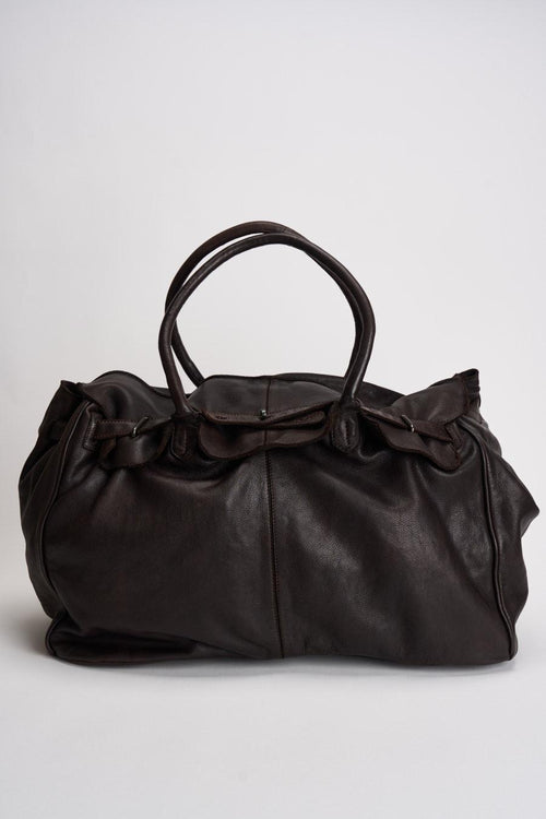 Borsa donna in pelle marrone