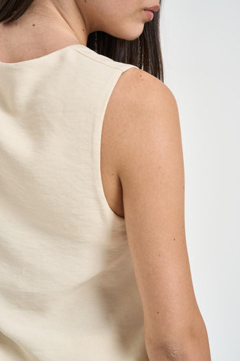 Gilet donna con fiocchi panna - 5