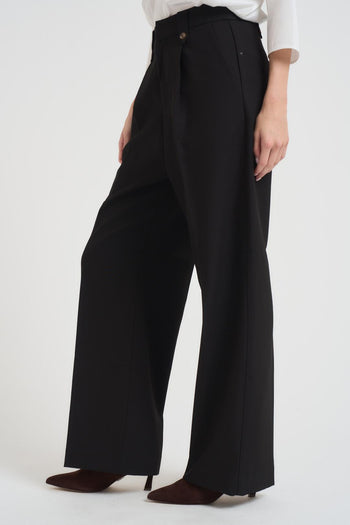 Pantalone donna a palazzo nero - 3