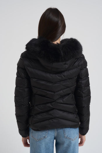 Piumino donna nero in nylon trapuntato - 6