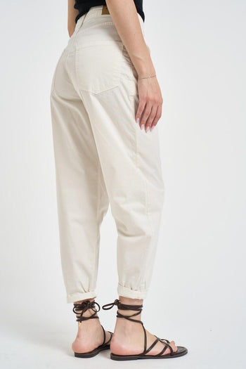 Pantalone donna regular panna - 4
