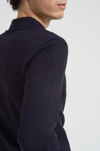 Maglia uomo con collo a polo blu - 6