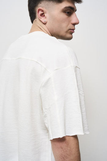 T-shirt uomo girocollo bianca - 4
