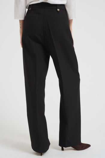 Pantalone donna a palazzo nero - 5