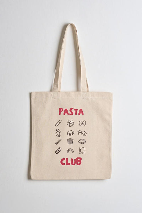 Tote bag donna Pasta Club ecru