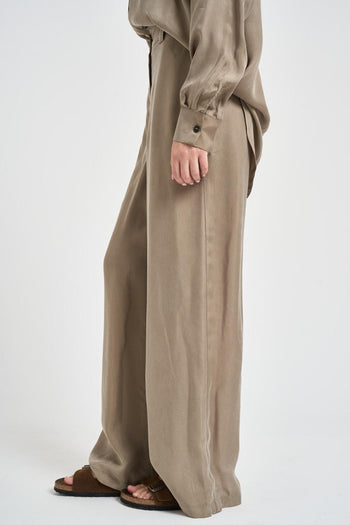 Pantalone donna palazzo tortora - 4
