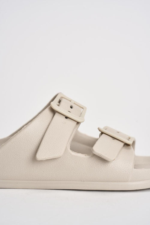 Sandalo donna in EVA panna - 2