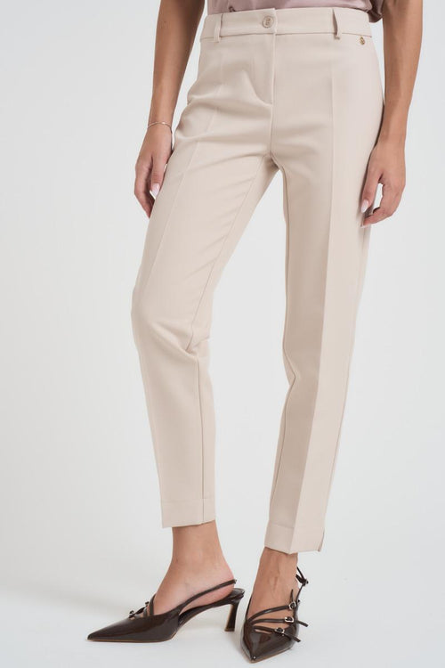 Pantalone donna regular panna - 2