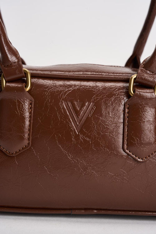 Borsa donna a spalla marrone - 2