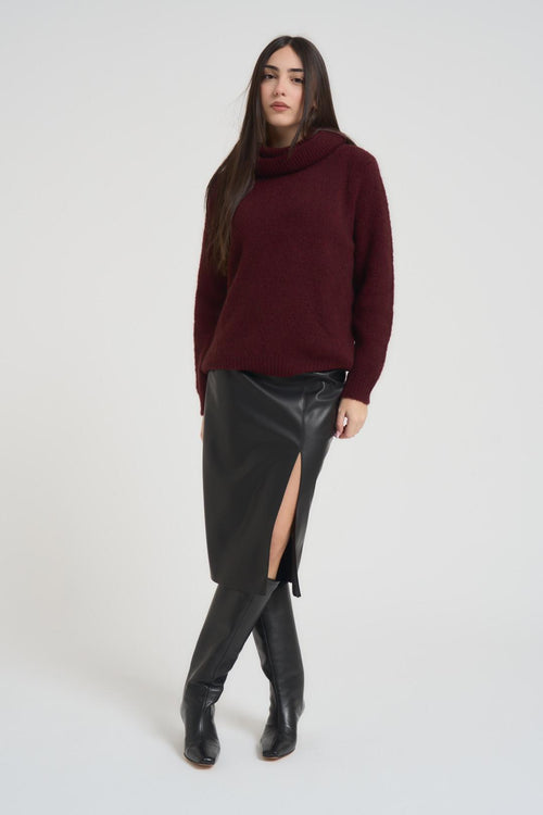 Dolcevita donna over bordeaux