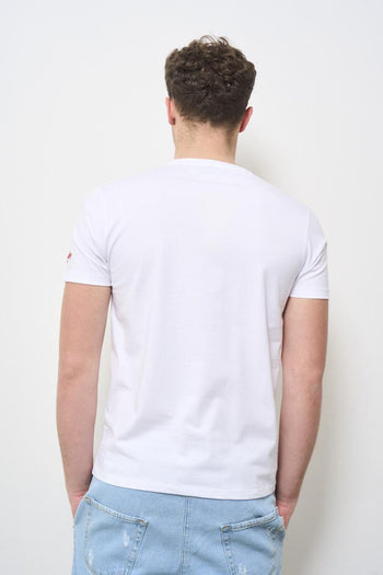 T-shirt uomo girocollo bianca - 3