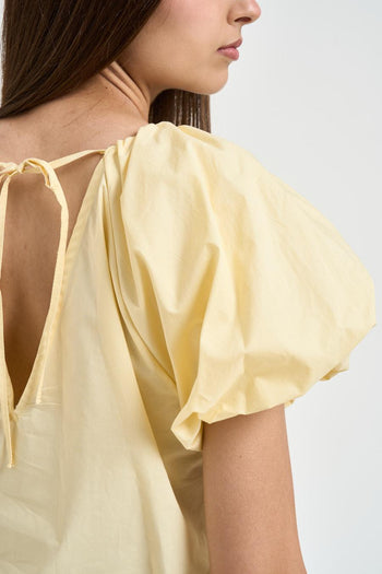 Blusa donna manica corta gialla - 4