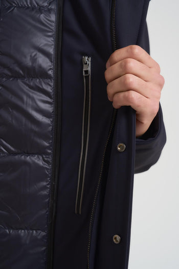 Giubbotto uomo collo alto blu notte - 8