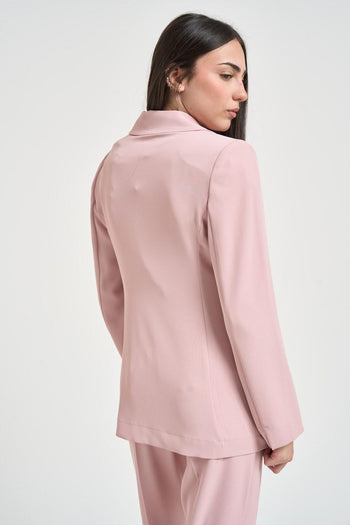Completo donna monopetto rosa pastello - 5
