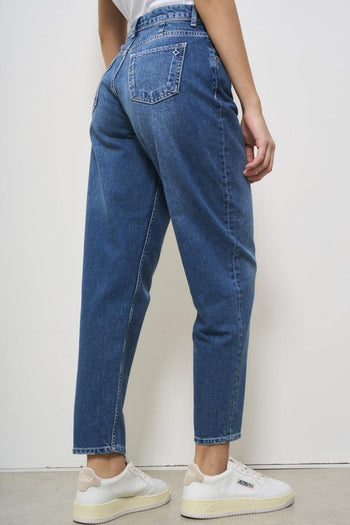 Jeans donna in denim scuro - 5