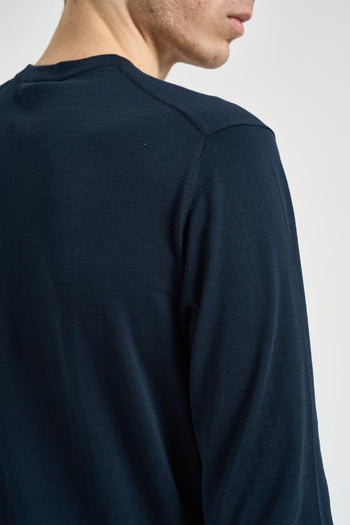Maglia uomo girocollo blu - 4