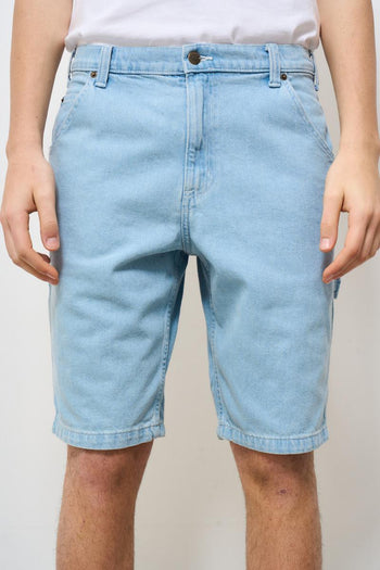 Bermuda uomo in denim chiaro - 7