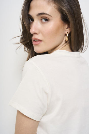 White women's crew neck t-shirt - 5