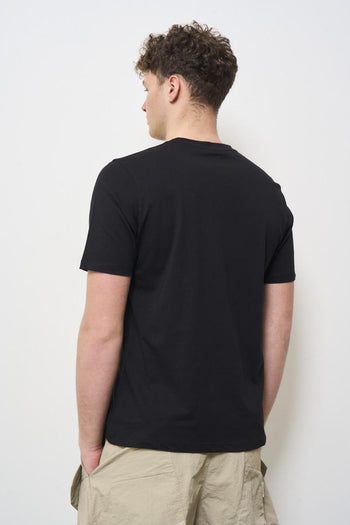 T-shirt uomo girocollo nera con stampa - 5