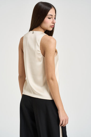 Top donna satino panna - 3