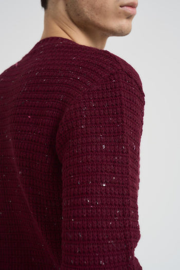 Maglia uomo girocollo bordeaux - 5