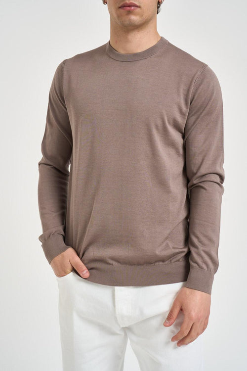 Maglia uomo girocollo tortora