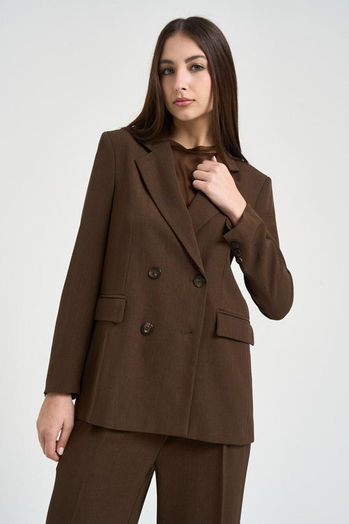 Giacca donna doppiopetto ciccolato - 2