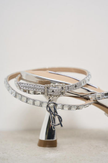 Women's sandal with silver heel - 3