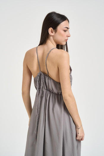 Abito donna lungo grigio - 4