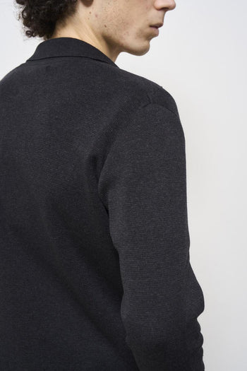Men's black knitted jacket - 6