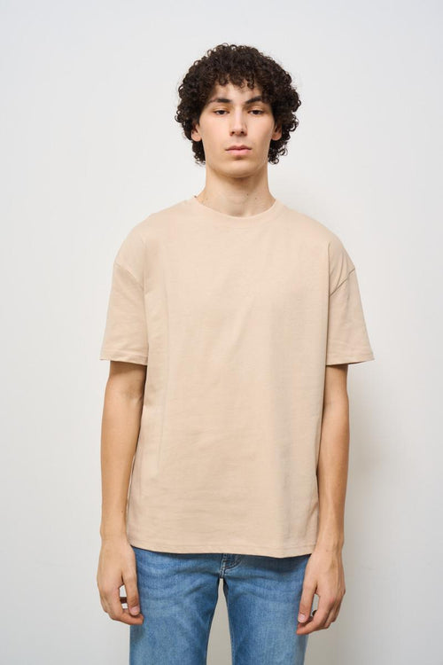 T-shirt uomo girocollo beige