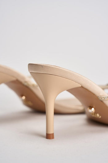 Sandali donna con strass oro - 7