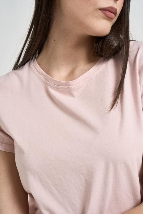 T-shirt donna girocollo rosa - 2