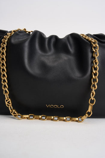 Borsa donna in ecopelle nera - 3