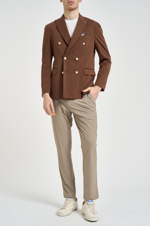 Giacca uomo doppiopetto tabacco