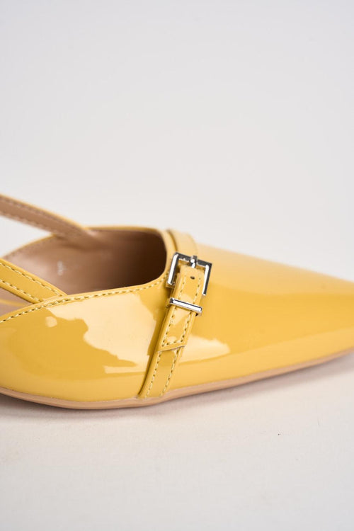 Slingback donna in vernice gialle - 2