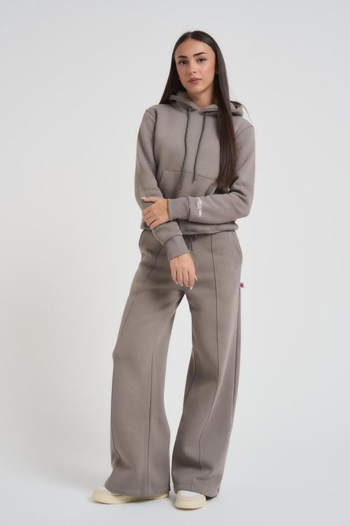 Felpa donna Gretaz grigio tortora